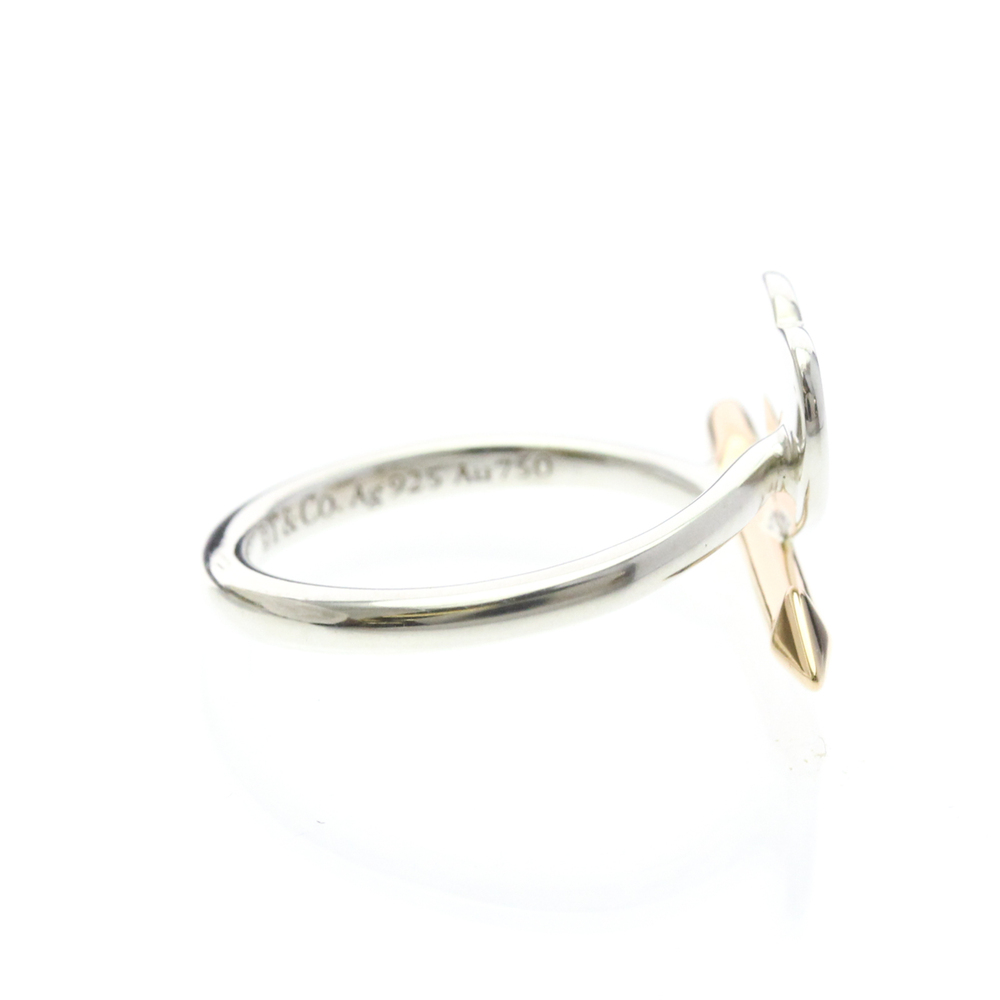 Tiffany Lovestruck Ring Pink Gold (18K),Silver Fashion No Stone Band Ring Sil... - Picture 4 of 11